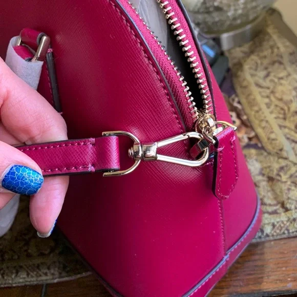 Authentic KATE SPADE leather top zip satchel/crossbody - Picture 8 of 13